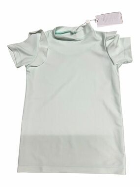 NEW Mikoh Mini Girl’s short sleeve rash guard swim shirt in light green Size M